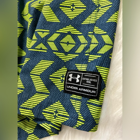 Under Armour Men’s Blue and Green Pattern Swim Shorts, Size 34 Men’s - Picture 2 of 5